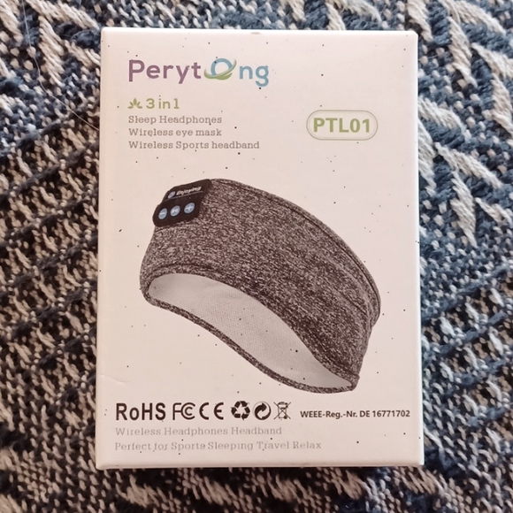 Perytong‎ Sleep Headphones Bluetooth Sleeping Headband, Wireless Eyemask - Picture 1 of 3